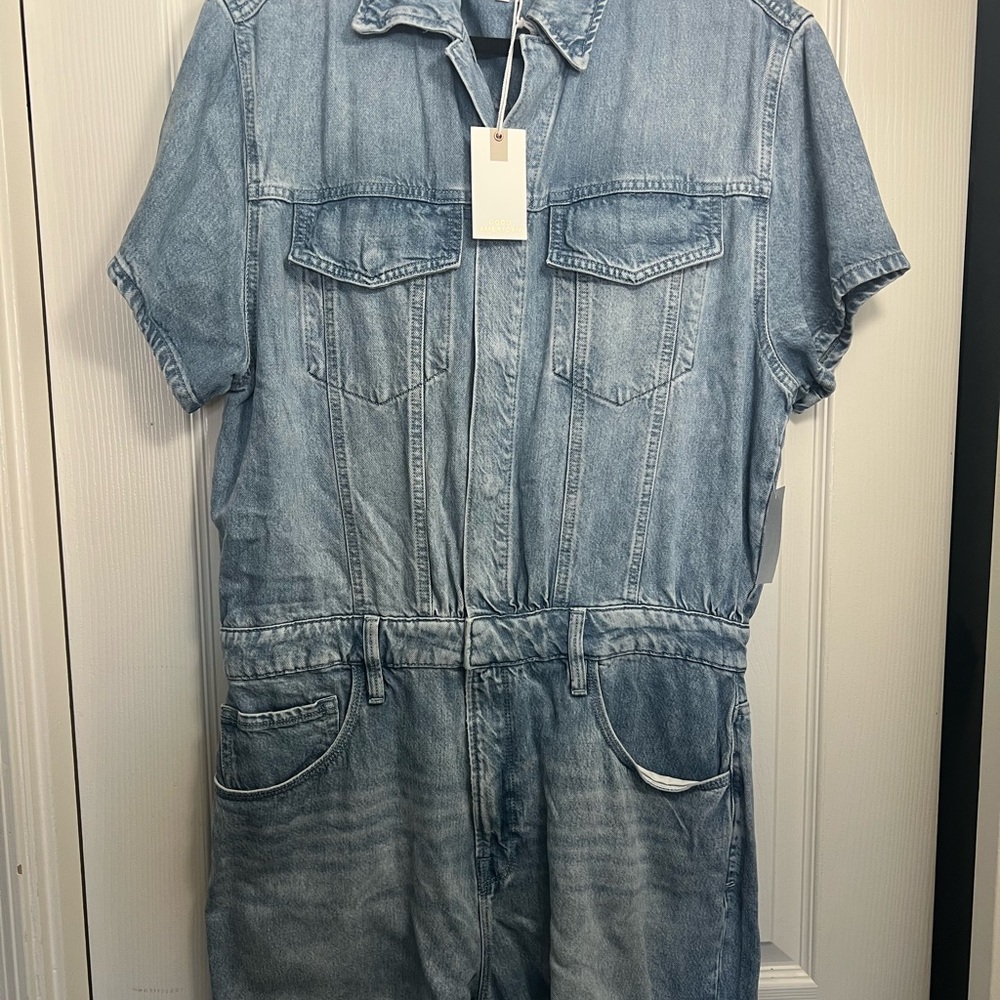 Good American Light Blue Denim Romper - Picture 4 of 6